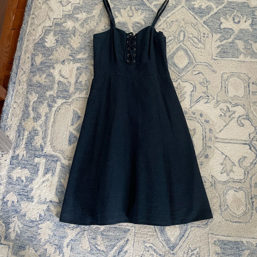 Ralph Lauren Navy Blue Sleeveless A-Line Cocktail Dress